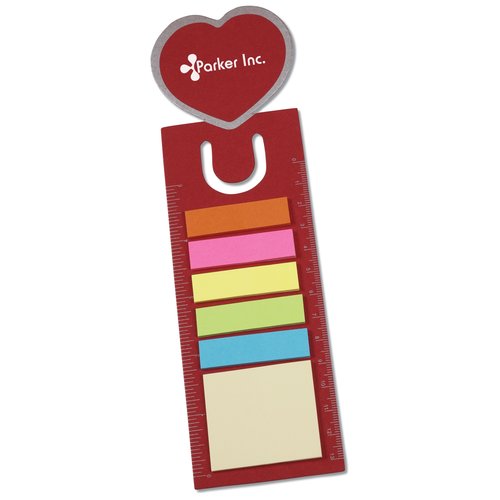 Bookmark Ruler w/Note and Flag Set - Heart Main Image