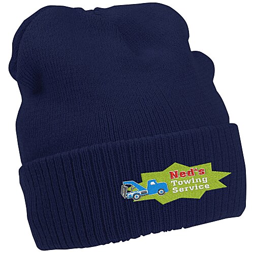 Rib Knit Beanie with Cuff Main Image