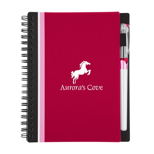 Side Stripe Notebook w/Gel Pen - 24 hr Main Image