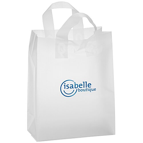 Soft-Loop Frosted Clear Shopper - 13 inches x 10 inches - Foil Main Image