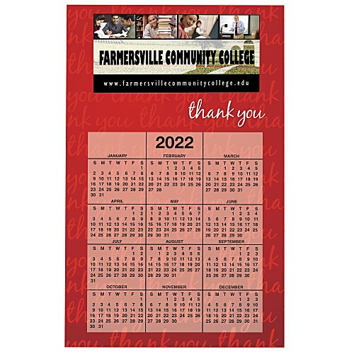 Calendar Magnet - Medium - Thank You - 24 hr Main Image