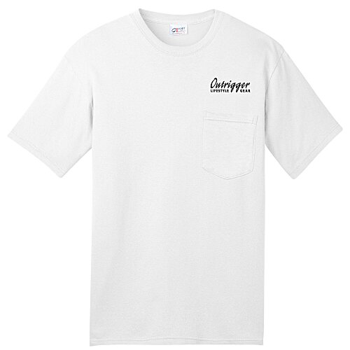 All-American Tee with Pocket - White Main Image