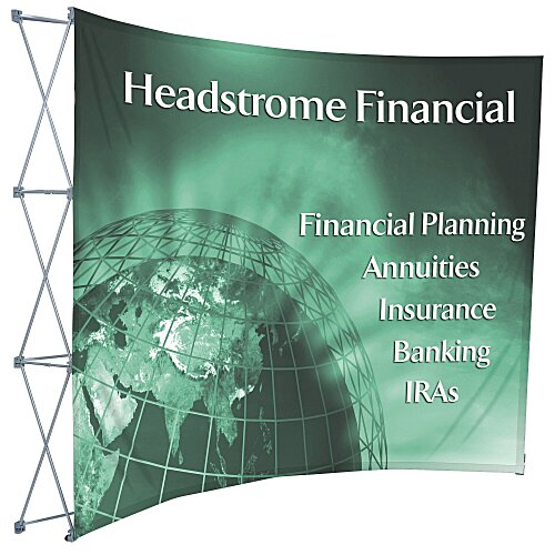 Splash Curved Floor Display - 9' - Front Graphics Main Image