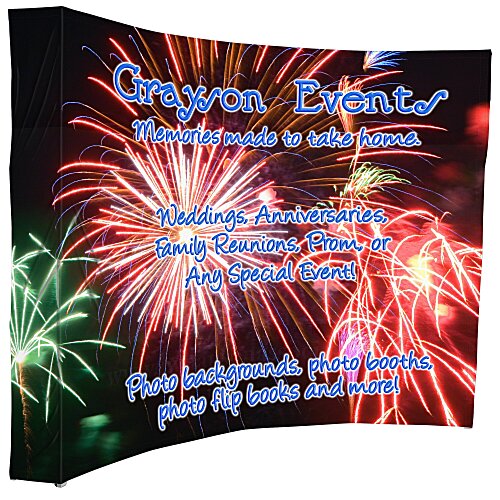Splash Curved Floor Display - 9' - Wrap Graphics Main Image