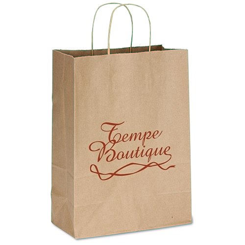 Brown Kraft Paper Bag  - 13-1/2" x 10" - 24 hr Main Image