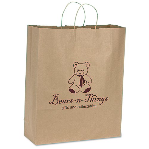 Brown Kraft Recycled Paper Bag  - 19-1/4" x 16" - 24 hr Main Image