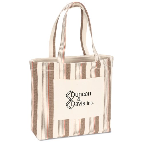 Kelsey Natural Stripe Tote - Closeout Main Image