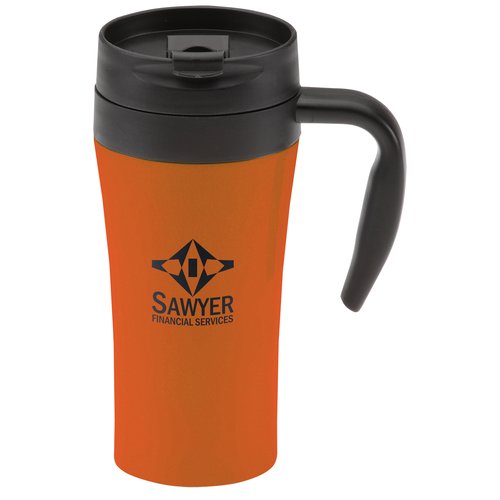 Double Lock Stainless Travel Mug - 16 oz. - Closeout Main Image