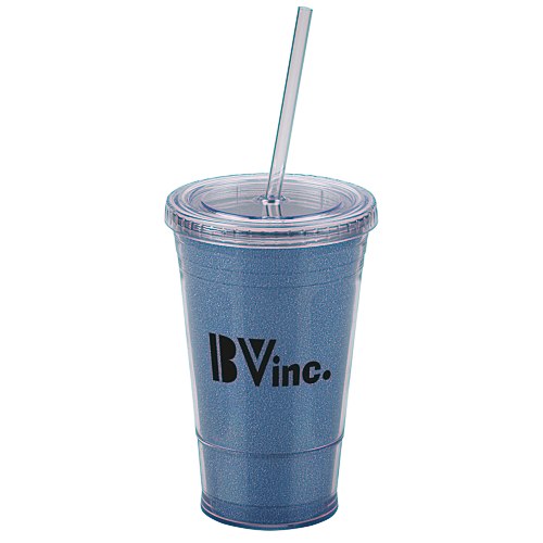 Glitter Tumbler with Straw - 16 oz. Main Image