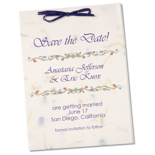Seeded Invitation/Program - 7" x 5" - Basil Main Image
