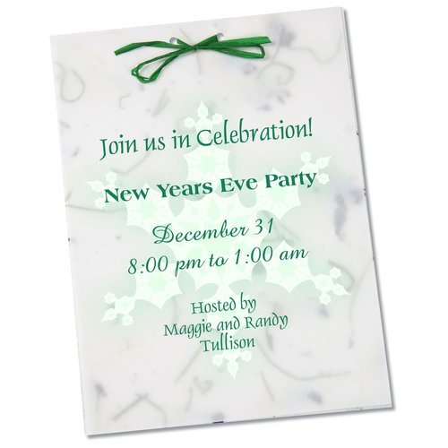 Seeded Invitation/Program - 7" x 5" - Blue Wildflower Main Image