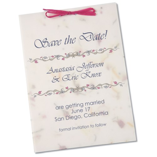 Seeded Invitation/Program - 7" x 5" - California Poppy Main Image