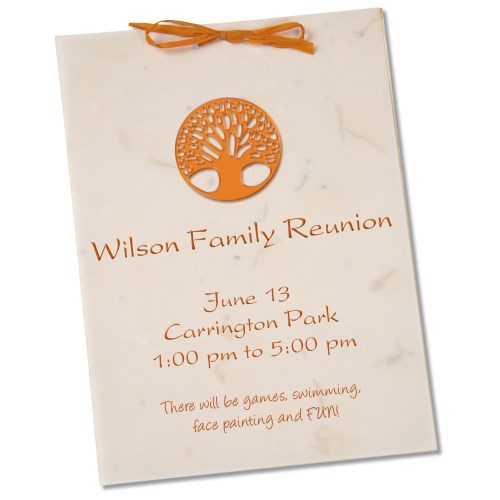Seeded Invitation/Program - 7" x 5" - Carrot Main Image