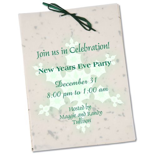 Seeded Invitation/Program - 7" x 5" - Chive Main Image