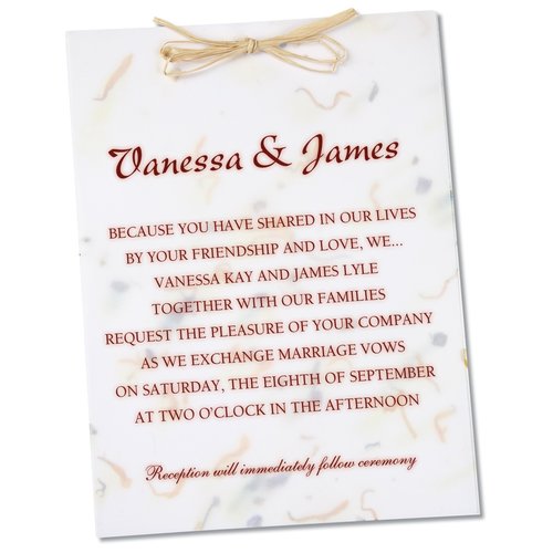 Seeded Invitation/Program - 7" x 5" - Pine Tree Main Image