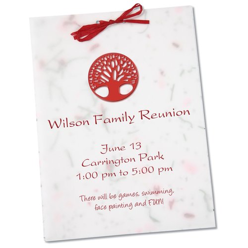 Seeded Invitation/Program - 7" x 5" - Scarlet Sage Main Image
