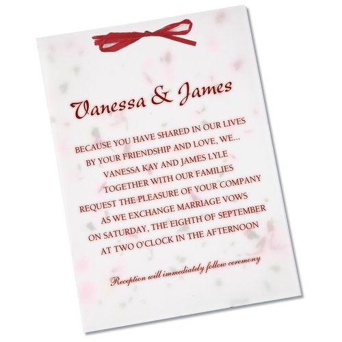 Seeded Invitation/Program - 7" x 5" - Tomato Main Image