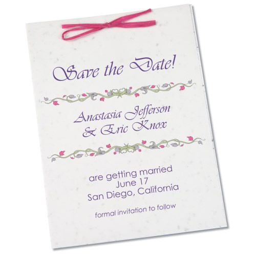 Seeded Invitation/Program - 7" x 5" - Wildflower Main Image