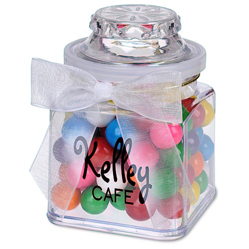 Plastic Goody Jar - Rainbow Bubble Gum Main Image