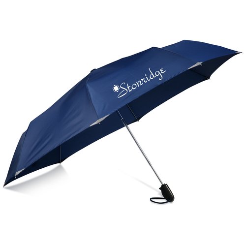 WalkSafe Auto Open Jumbo Compact Umbrella-56" Arc-Overstock Main Image