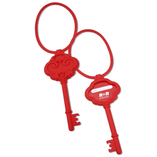 Silicone Luggage Tag - Antique Key Main Image