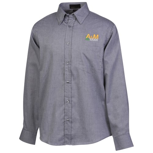 Yarn-Dyed Wrinkle Resistant Dobby Shirt - Men's Main Image