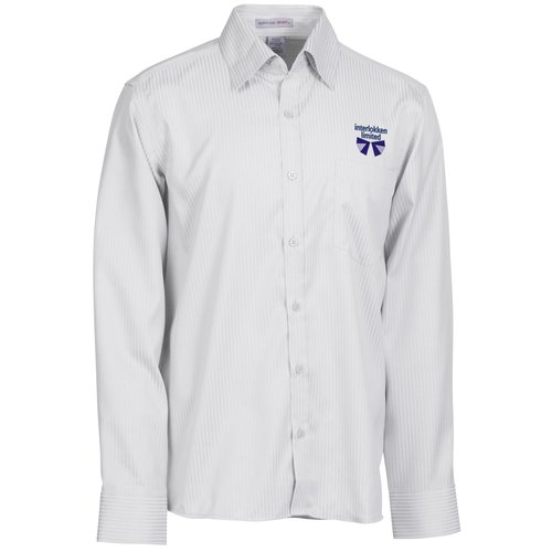 Wrinkle-Free Cotton Stripe Jacquard Shirt - Men's Main Image