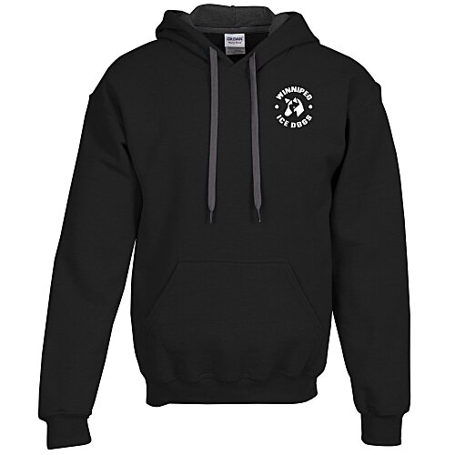 Gildan 50/50 Hooded Sweatshirt with Contrast Color - Screen Main Image
