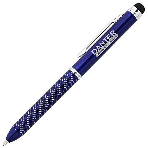 Chevron Dual Ink Stylus Metal Pen Main Image