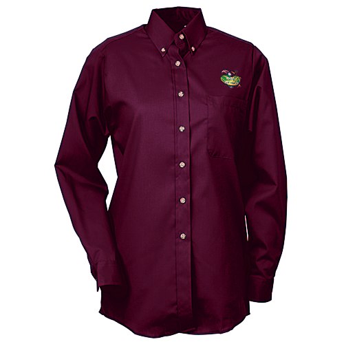 Soil Release Button Down Poplin Shirt - Ladies' - 24 hr Main Image