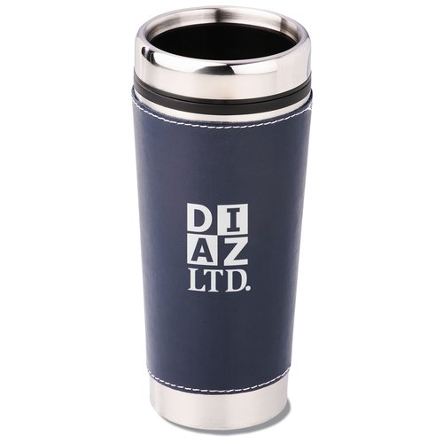 Leatherette Tumbler - 16 oz. - Screen - 24 hr Main Image