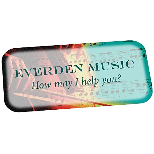 Full Color Name Badge - Rectangle - Magnet Main Image