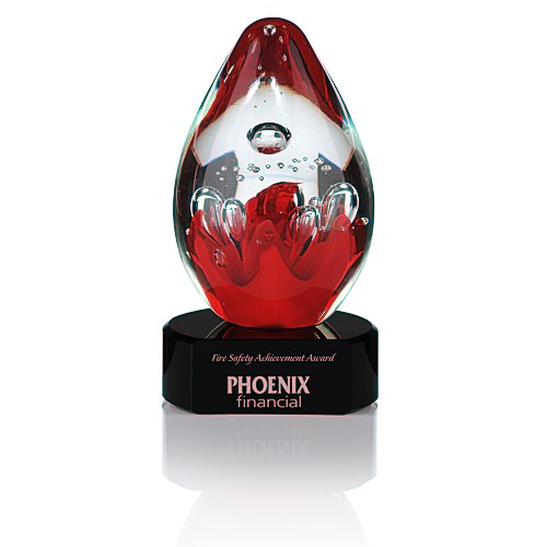 Lava Art Glass Award - Black Base Main Image