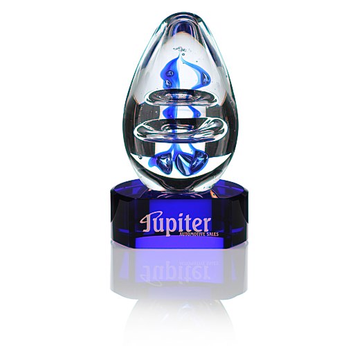Atom Art Glass Award - Blue Base Main Image