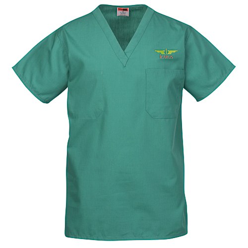 Cornerstone V-Neck Scrub Top - Embroidered Main Image