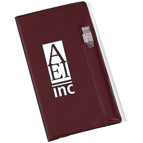 Memo Book with Zip Close Pocket - Opaque Main Image