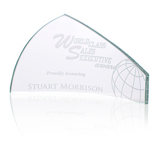 Pennant Starfire Glass Award - 4" Main Image