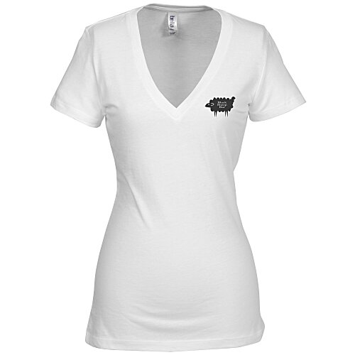 Bella+Canvas Jersey Deep V-Neck T-Shirt - Ladies' - Screen Main Image