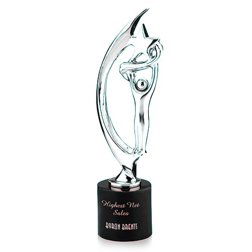 Showstopper Cast Metal Achievement Award - 14" - Chrome Main Image
