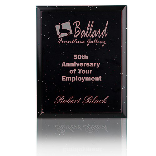 Black Cultured Granite Plaque - 10" Main Image