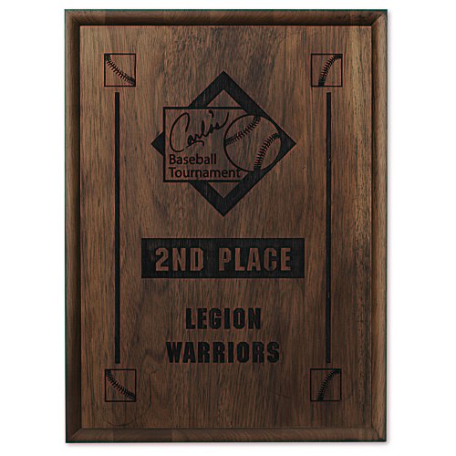 Walnut Finished Wood Plaque - 12" Main Image