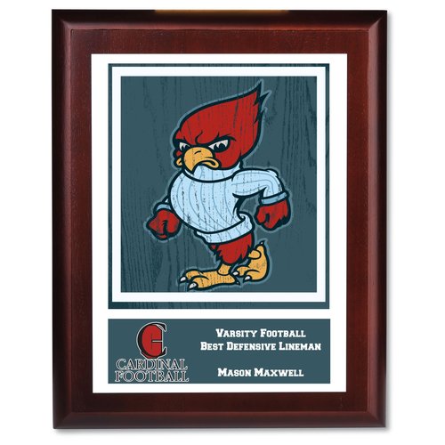 Cherry Finished Wood Plaque w/Digital Print - 10" Main Image