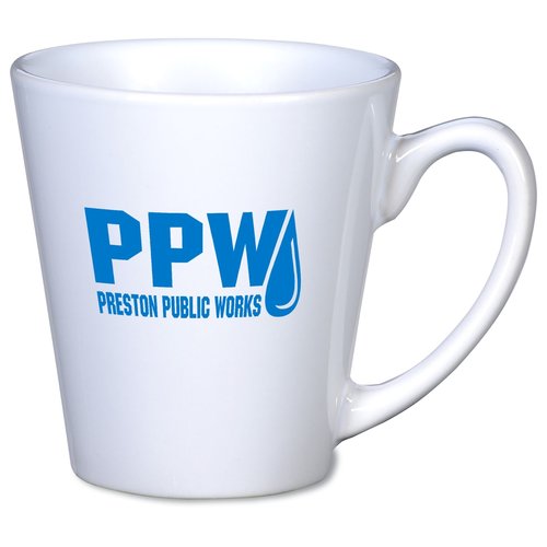 Short Latte Mug - 12 oz. - White - 24 hr Main Image