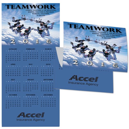 Teamwork Calendar Greeting Card Main Image