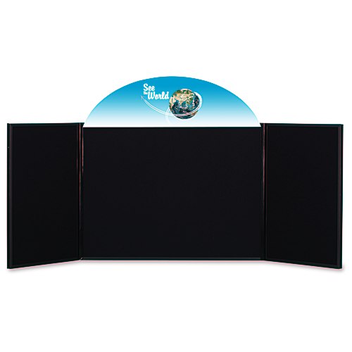 Briefcase Tabletop Display with Curved Header - 24" x 64" Main Image