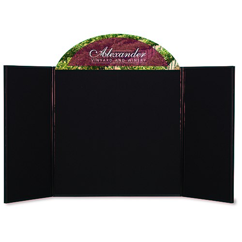 Briefcase Tabletop Display with Curved Header - 32" x 64" Main Image