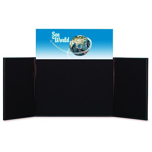 Briefcase Tabletop Display with Rect. Header - 24" x 64" Main Image