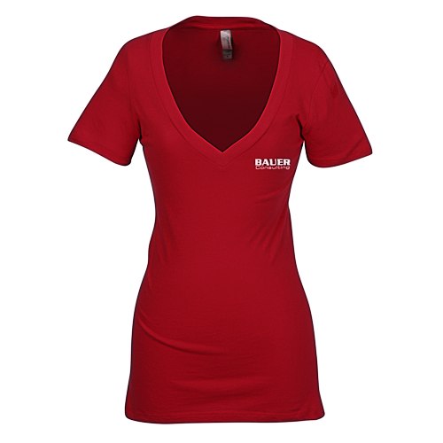 Next Level 3.8 oz. Deep V Tee - Ladies' - Screen Main Image