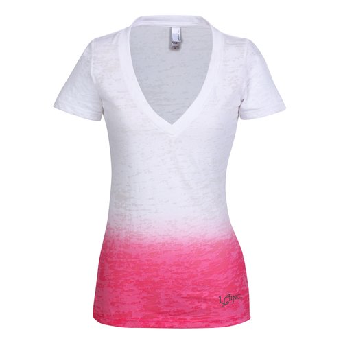 Next Level Ombre Burnout Deep V Tee - Ladies' Main Image