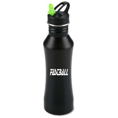 Sleek Black Stainless Sport Bottle - 24 oz. Main Image